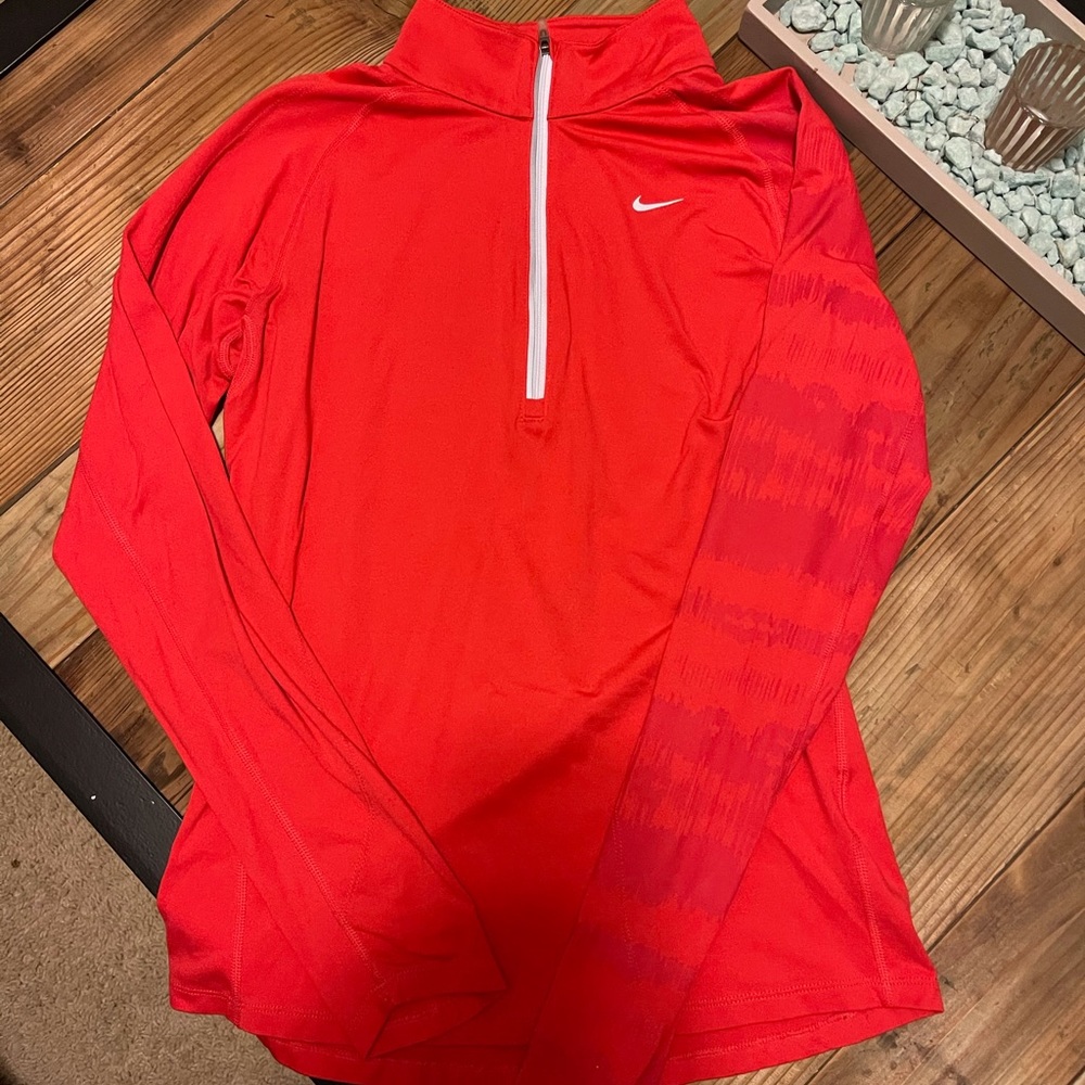 Red Nike Quarter Zip Jacket